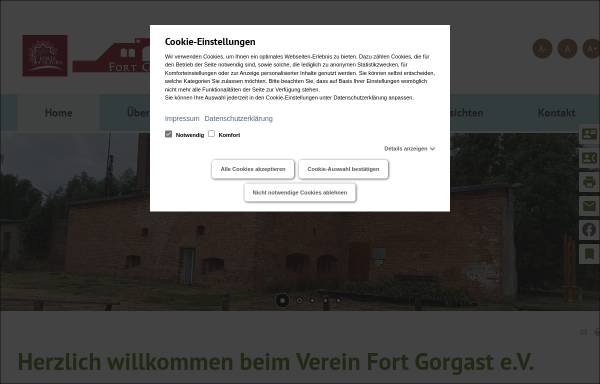 Vorschau von www.fort-gorgast.de, Fort Gorgast