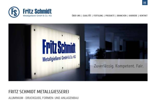 Vorschau von www.fritzschmidt-metallgiesserei.de, Metallgießerei Fritz Schmidt GmbH & Co. KG