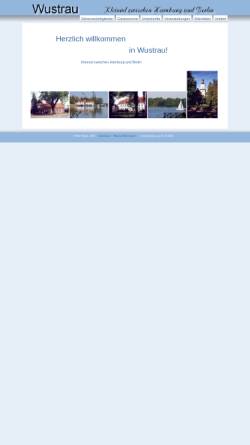 Vorschau der mobilen Webseite www.wustrau.de, Wustrau-Altfriesack