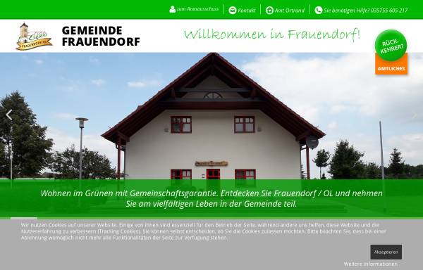 Vorschau von www.gemeinde-frauendorf.de, Frauendorf