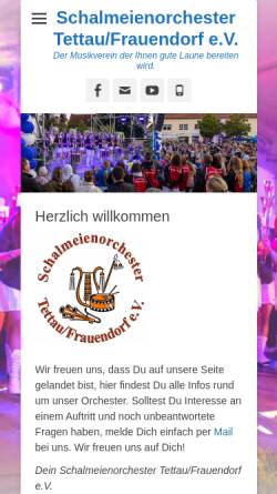 Vorschau der mobilen Webseite so-tf.de, Schalmeienorchester Tettau/Frauendorf e.V.