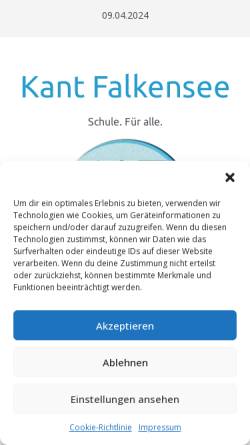 Vorschau der mobilen Webseite www.kantschule-falkensee.de, Gesamtschule 