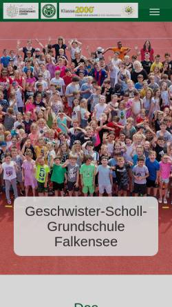 Vorschau der mobilen Webseite www.gsg-falkensee.de, Geschwister-Scholl-Grundschule