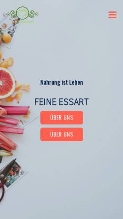 Vorschau der mobilen Webseite www.feine-essart.de, Mietköchin Roswitha Lang