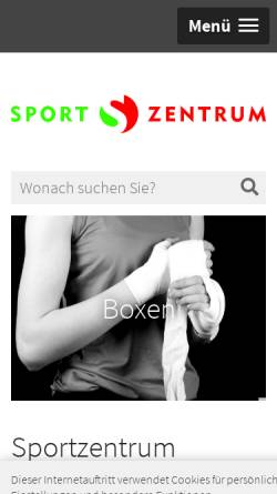 Vorschau der mobilen Webseite www.sport-in-frankfurt.de, Eigenbetrieb Sportzentrum der Stadt Frankfurt (Oder)