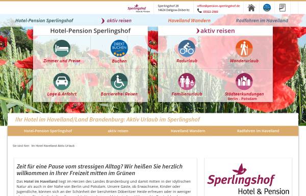 Vorschau von www.pension-sperlingshof.de, Pension Sperlingshof