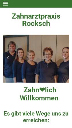 Vorschau der mobilen Webseite www.rocksch.de, Zahnarztpraxis Rocksch