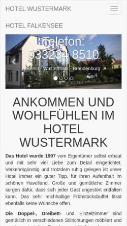 Vorschau der mobilen Webseite www.hotel-wustermark.de, Hotel Wustermark