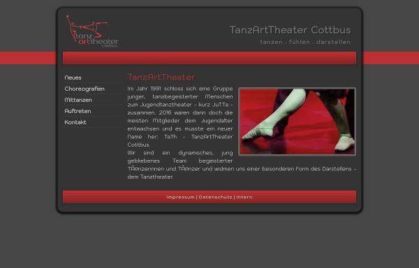 Vorschau von www.jutta-cottbus.de, JugendTanzTheater Cottbus (JuTTa)