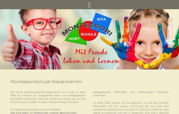 Vorschau von www.montessori-niederbarnim.de, Montessorischule Niederbarnim e.V.