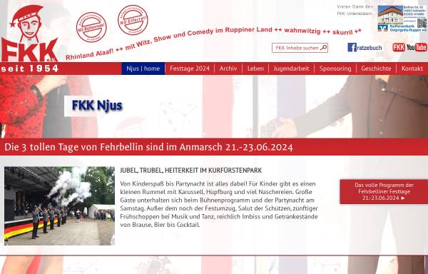 Vorschau von www.fkk-fehrbellin.de, FKK-Fehrbelliner Karneval Klub e.V.