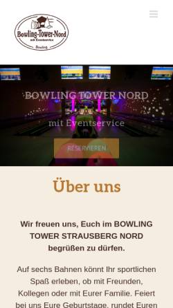Vorschau der mobilen Webseite www.bowlingtower.de, Bowlingtower