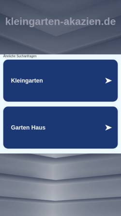 Vorschau der mobilen Webseite www.kleingarten-akazien.de, Kleingartenverein An den Akazien e.V.