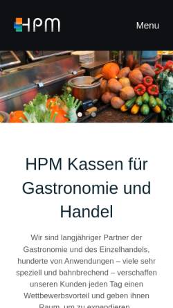 Vorschau der mobilen Webseite www.hpm-kassen.de, HPM Kassensysteme Volker Radau
