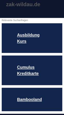 Vorschau der mobilen Webseite www.zak-wildau.de, Zeuthener Akademie für Weiterbildung GbR (ZAK)