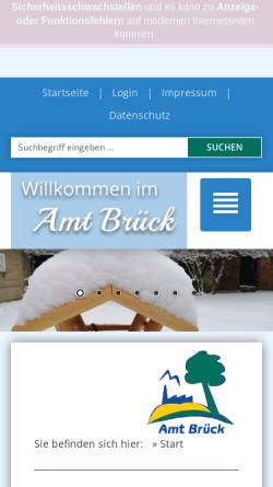 Vorschau der mobilen Webseite www.amt-brueck.de, Amt Brück