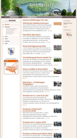 Vorschau der mobilen Webseite www.gartz.de, Amt Gartz (Oder)