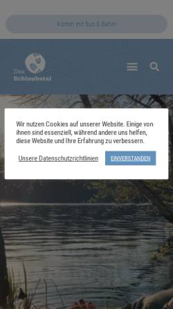Vorschau der mobilen Webseite www.schlaubetal-online.de, Fremdenverkehrsverein Schlaubetal und Umgebung e.V.