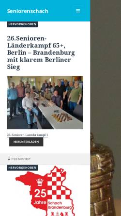 Vorschau der mobilen Webseite www.seniorenschach-brandenburg.de, Landessenioren-Schachverein Brandenburg e.V.