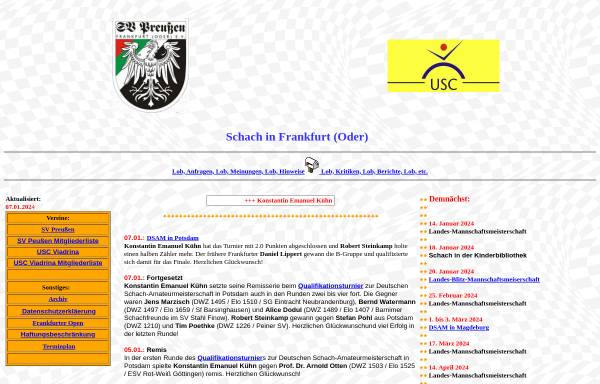 Vorschau von www.ffoschach.de, Schach in der Region Frankfurt (Oder)