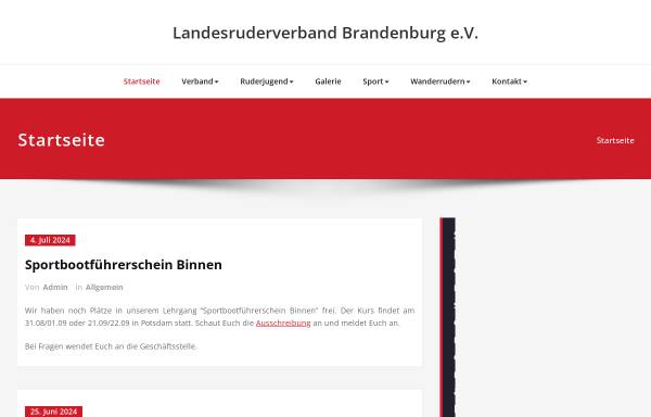 Vorschau von www.lrvbrandenburg.de, Landerruderverband Brandenburg e.V.
