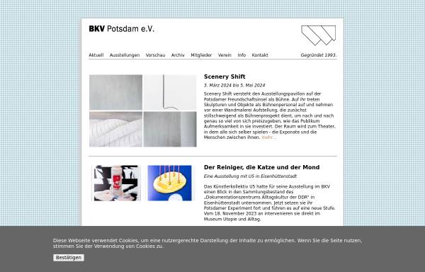 Vorschau von www.bkv-potsdam.de, Brandenburgischer Kunstverein Potsdam e.V.