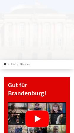 Vorschau der mobilen Webseite www.linksfraktion-brandenburg.de, Die Linke. -Landtagsfraktion Brandenburg