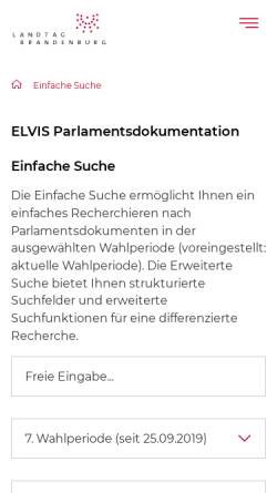Vorschau der mobilen Webseite www.parldok.brandenburg.de, Parlamentsdokumente