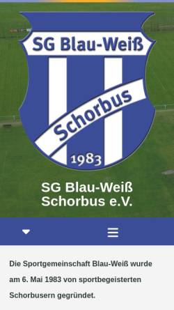 Vorschau der mobilen Webseite blauweiss-schorbus.de, Blauweiss Schorbus