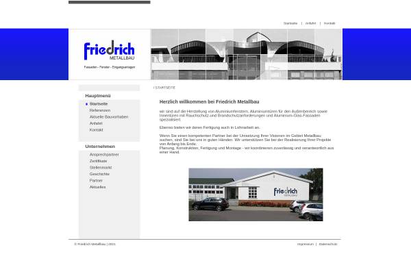 Vorschau von www.friedrichmetallbau.de, Friedrich Metallbau Hohenseefeld