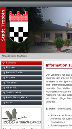 Vorschau der mobilen Webseite www.stadt-trebbin.de, Trebbin