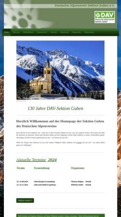 Vorschau der mobilen Webseite www.dav-guben.de, DAV-Sektion Guben