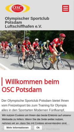 Vorschau der mobilen Webseite www.osc-potsdam.de, OSC Potsdam