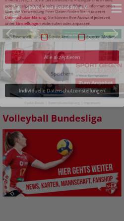 Vorschau der mobilen Webseite www.sc-potsdam.de, Sportclub Potsdam
