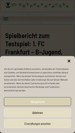 Vorschau der mobilen Webseite caputher-sv.de, Caputher SV 1881 e.V.