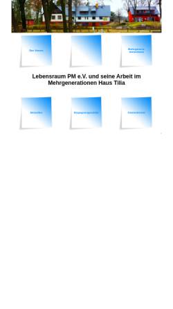 Vorschau der mobilen Webseite www.lebensraum-pm.de, LebensraumPM e.V.
