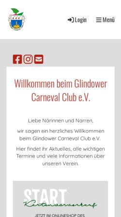 Vorschau der mobilen Webseite www.gcc-helau.de, Karnevalsverein in Glindow