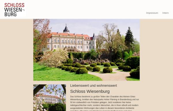 Vorschau von www.schloss-wiesenburg.de, Schlosspark Wiesenburg