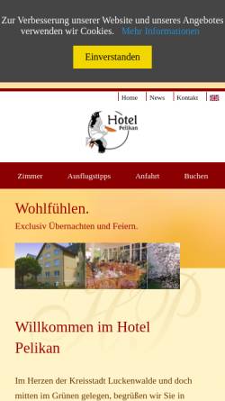 Vorschau der mobilen Webseite www.hotelpelikan.de, Hotel Pelikan