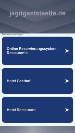 Vorschau der mobilen Webseite www.jagdgaststaette.de, Jagdgaststätte Elsthal