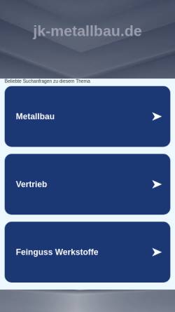 Vorschau der mobilen Webseite www.jk-metallbau.de, Joachim Küger Metallbau GmbH