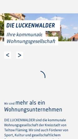 Vorschau der mobilen Webseite www.die-luckenwalder.de, Luckenwalder Gemeinnützige Wohnungsbau-Gesellschaft mbH