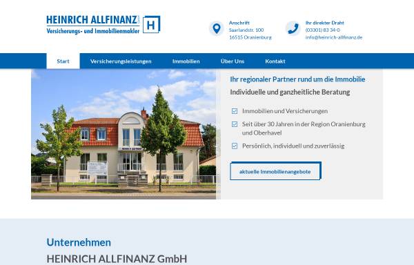Vorschau von heinrich-allfinanz.de, Heinrich Allfinanz GmbH