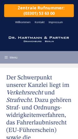 Vorschau der mobilen Webseite www.ra-hartmann.de, Rechtsanwalt Hartmann