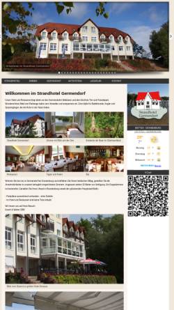 Vorschau der mobilen Webseite www.strandhotel-germendorf.de, Strandhotel Germendorf - Fam. Kosch & Weber GBR
