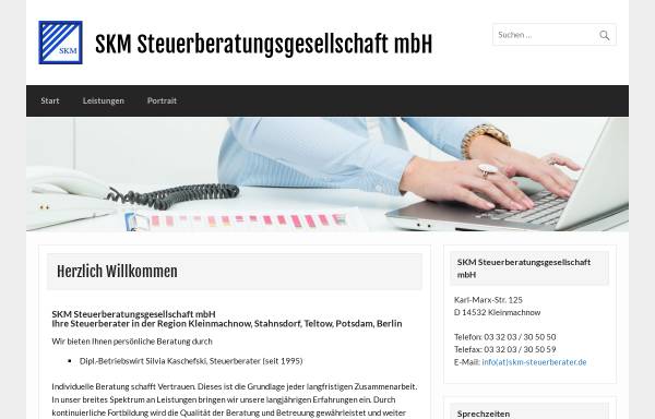 Vorschau von www.skm-steuerberater.de, SKM Steuerberatungsgesellschaft mbH