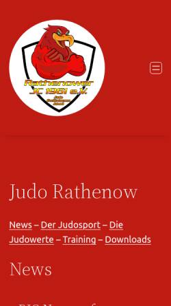 Vorschau der mobilen Webseite www.rathenower-judoclub.de, Rathenower Judo Club 1961