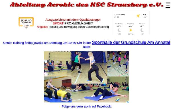 Vorschau von www.aerobic-strausberg.de, Aerobic