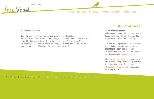 Frau Vogel - Web- und Grafikdesign