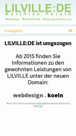 Vorschau der mobilen Webseite www.lilville.de, Lilville.de Matthias Porath